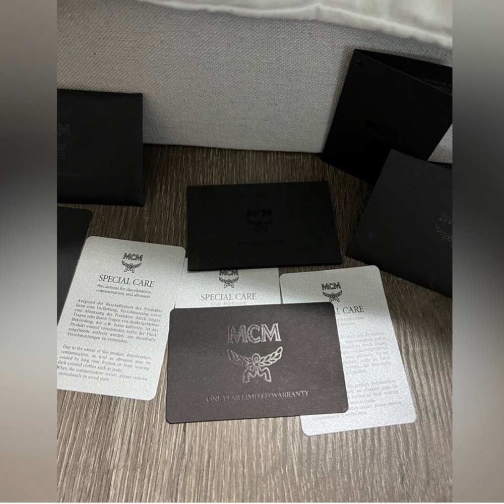 MCM Black and White Care & Warranty Card Set